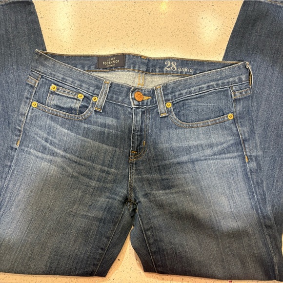J. Crew Toothpick Ankle Jeans, 28 Ankle - Picture 2 of 3